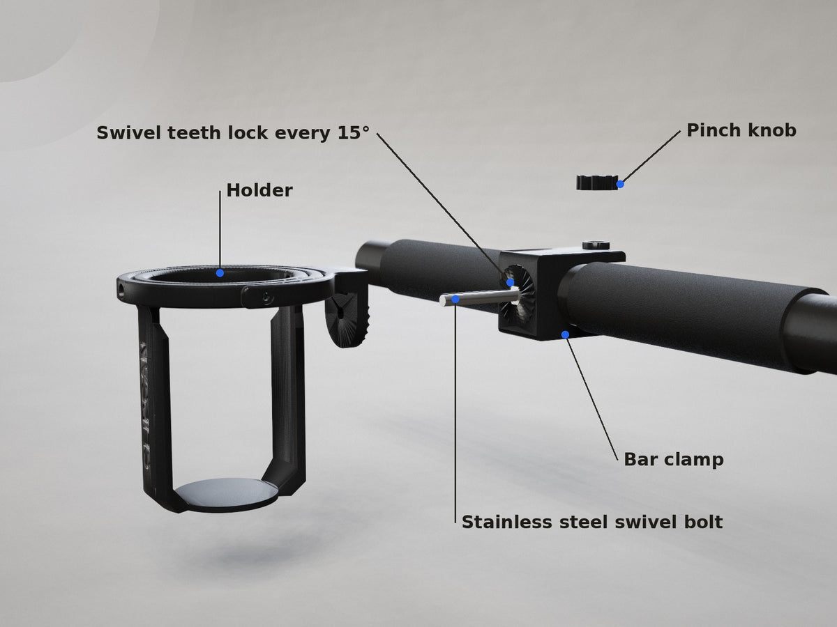 Clipcan Universal Bar Mount parts